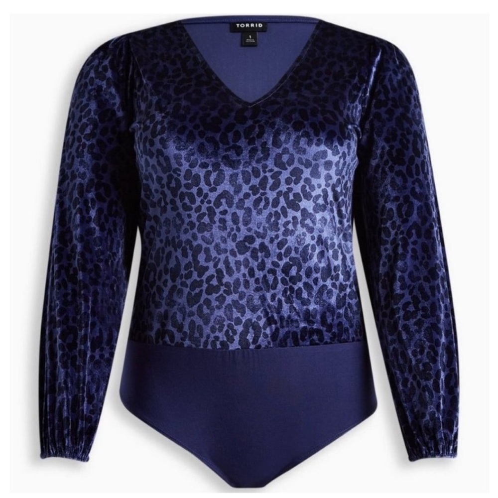 Velvet purple leopard bodysuit